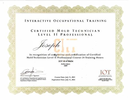 CMT Technician Certificates_Joseph
