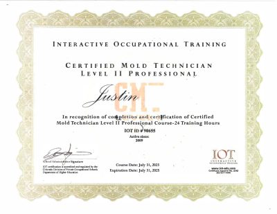 CMT Technician Certificates_Justin
