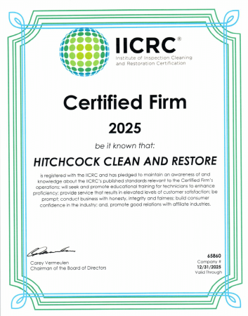 IICRC Certified Firm Certificate 12-31-25