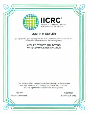 IICRC2027 - Justin's Applied Structural Drying Water Damage Restoration 063027
