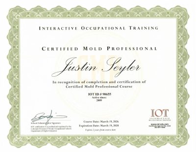 IOT Certified Mold Professional 2026 Justin's